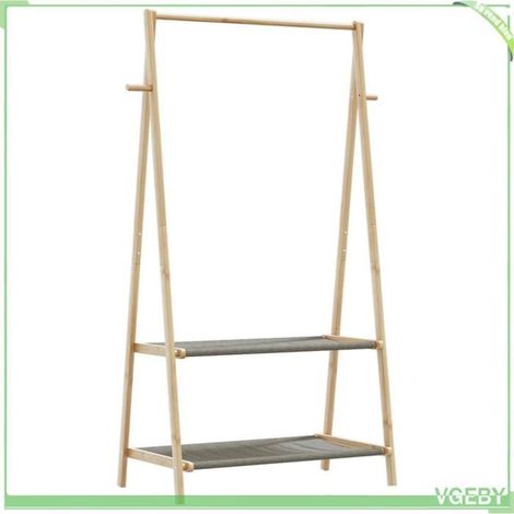 Porte-vêtements - FAFEISY - 4008910 - Bambou - 96x45,5x150,5 cm - Pliable (1/5)