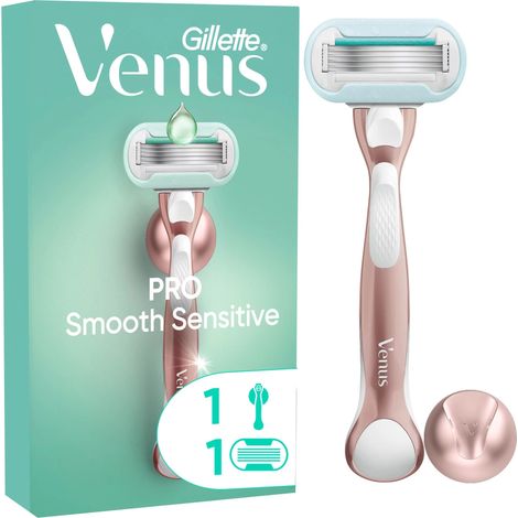 Gillette Venus Pro Smooth Sensitive Rasierer mit 1 Klinge + Duschhänger Damenrasierer