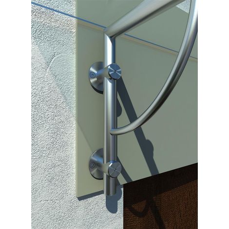 Glaswerk Westfalen- SET LB Halter für Vordach - Edelstahl (1/2)