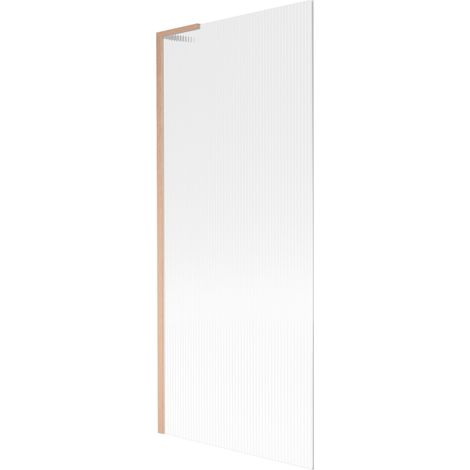 Paroi de baignoire Mexen Next L 1-volet 80 x 150 cm, rayures, cuivre brossé - 895-080-000-03-09-65