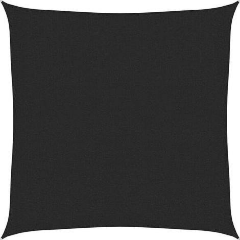 Voile d'ombrage, 160 g/m², noire, 2 x 2 mètres, polyéthylène haute densité (1/5)