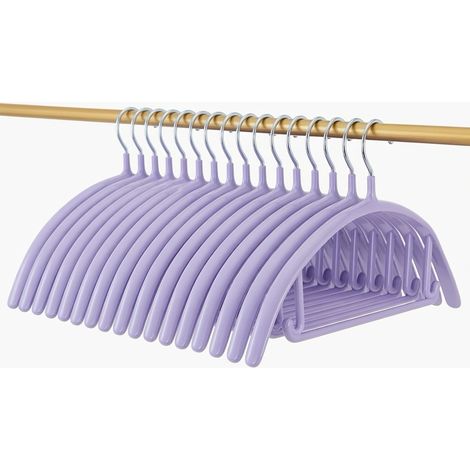 Cintres enrobés antidérapants violet clair violet clair
