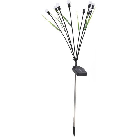 Guirlande Lucioles Solaire LED 8 Têtes Étanche IP65 ABS Panneau Monocristallin Blanc Chaud Déco Jardin (1/5)