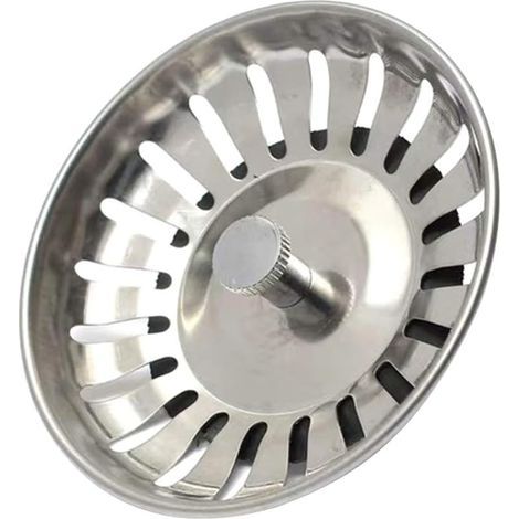 Stück Universal-Siebkorb, 8 cm, Edelstahl, Küchenspülenfilter, doppellagiger Spülenstöpsel, Abtropfgitter für Küche und Bad