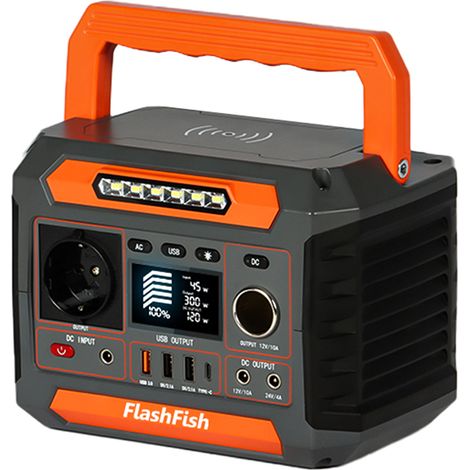 Centrale électrique portable 78 000 mAh – Générateur solaire 260 W – Onde sinusoïdale pure – 9 prises de sortie – 3 modes de charge – Flashfish