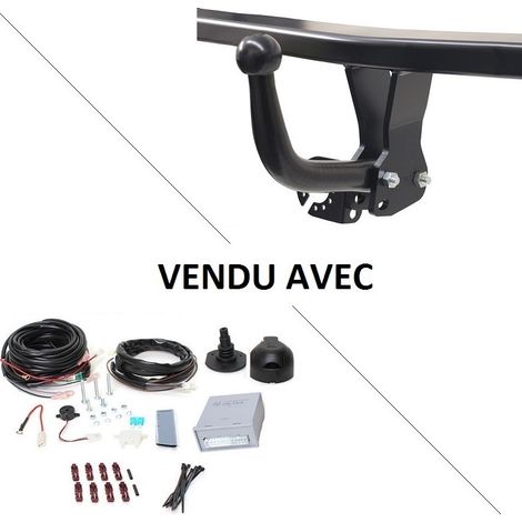Attelage Nissan Qashqai III (05/21-) Col de cygne + faisceau universel 7 broches + boitier électronique (1/2)