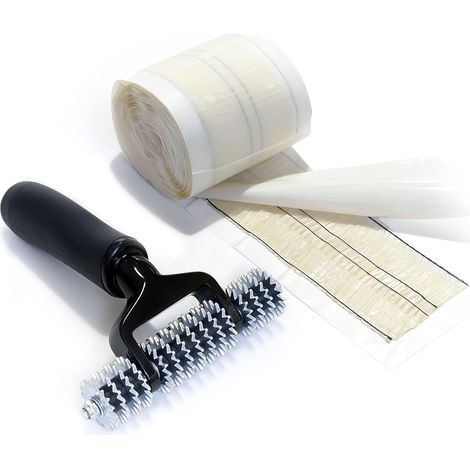 Kit de Réparation de Moquette à Froid avec Roulette Étoilée 12,7 cm et Ruban Adhésif Double Face 4,9 m – Usage Maison et Bureau (1/5)