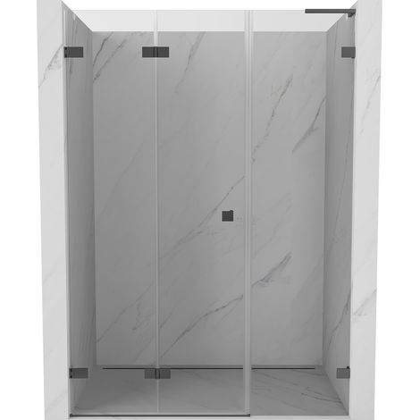 Mexen Lunar-F L portes de douche pliantes gauche 110 cm, transparent, gun metal - 836SL-110-050-95-00-L (1/5)