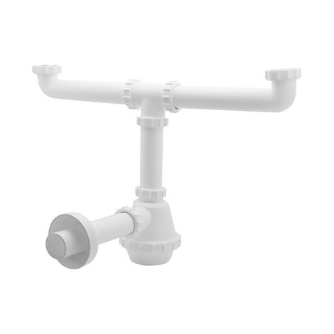 Sifón PVC 2 vías para pileta 1 1/2"