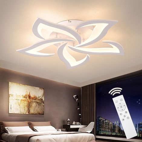 Plafonnier LED Dimmable 40-80W, Luminaire Salon avec Télécommande APP, 3000k-6500k Lampe de Plafond pour Chambre Salle à Manger (1/5)