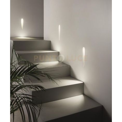 FARETTO-SEGNAPASSO DA INCASSO LIMBO BIANCO H.32CM LED 3000K 90LM 1W IP20