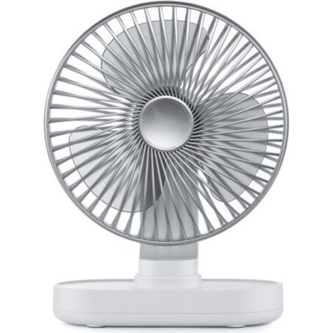 Ventilateur portable rechargeable par USB, 5 vitesses, alimenté par batterie, pliable, avec écran LED, pour usage intérieur (maison, bureau), extérieur et voyages — couleur verte (1/5)