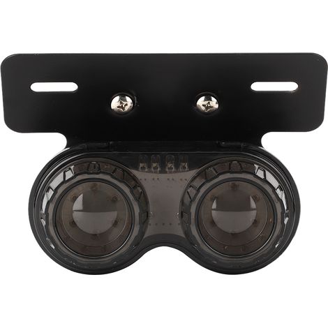 Feu arrière freinage LED 12V rond en ABS universel accessoire tuning verre fumé pour Honda Yamaha Kawasaki Suzuki moto scooter ATV 1 pièce (1/5)