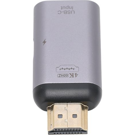 Adaptateur USB-C HD 4K PD 100W portable, adaptateur USB-C femelle vers mâle plaqué or, station d'accueil (USB-C femelle vers interface multimédia haute définition mâle) (1/5)