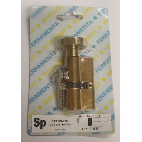 IRONMINT - CILINDRO OTTONATO DECENTRATOCIL. OTT. SAG. C/POM SP 70-32-38