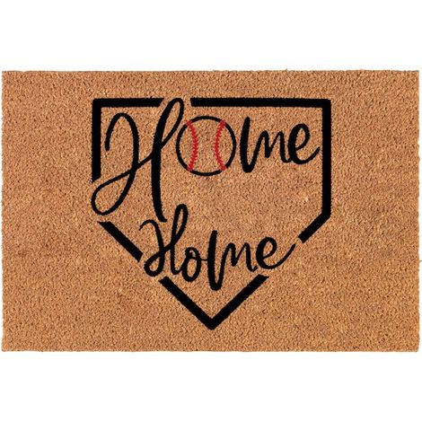 Tapis d'entrée/de porche extérieur amusant sur le thème du baseball, 6040 cm, antidérapant et résistant aux taches, en polyester antidérapant. (1/5)