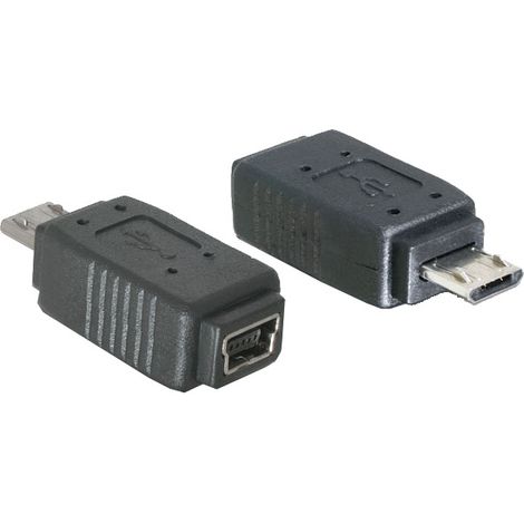 USB Adapter, Micro-USB Stecker  Mini-USB Buchse Verwendung:  Anschließen eines Mini-USB Geräts an einen Micro-USB Port (1/2)