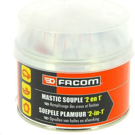 Mastic poliesteri morbido 2 in 1 barattolo 500g - FACOM - riparazione leggera di avvallamenti e imperfezioni (1/3)
