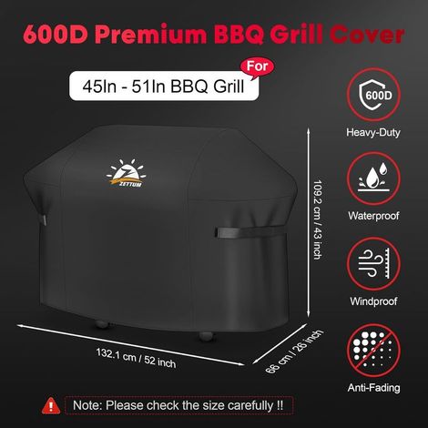 132 cm Grillabdeckung - 7106 - Outdoor-Grillabdeckung für Weber Spirit 300 Serie - Wasserdichte Schutzhülle - Passend für Weber Spirit E310, Spirit E315, E330 und Spirit II E310 (1/5)