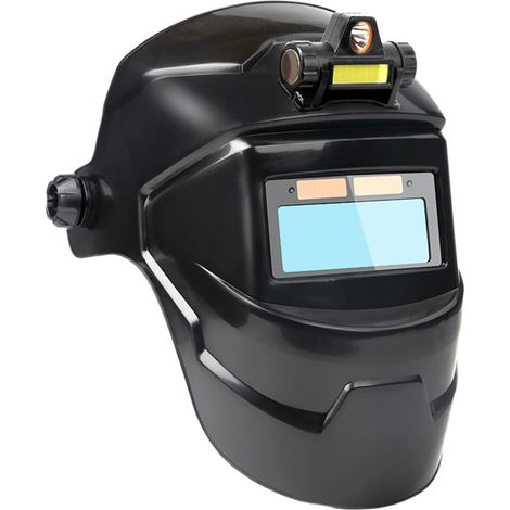 Casque de soudage avec éclairage intégré Casque de soudage résistant à la chaleur avec occultation automatique pour applications industrielles, chantiers de construction, sécurité, hommes (1/5)
