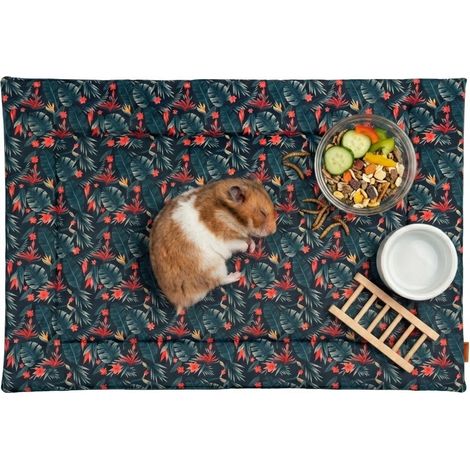 Tapis de sol pour cage pour rongeurs, chinchillas, furets, lapins, 40 x 61 cm, motif feuilles (1/5)