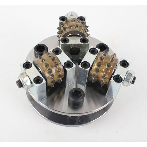 5 inch/125mm bush hammer wheel plate with 3 rollers wheel tips for angle grinder surface lychee for concrete granite marble stone diamond grinding wheel (1/5)
