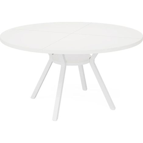Tavolo da pranzo rotondo bianco 120 cm MODENUIT (1/5)