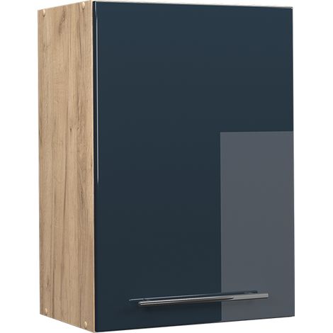 Pensile da cucina Fame-Line, Blu scuro lucido, 50 cm, Vicco