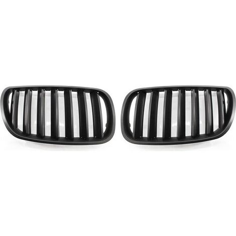 Par de rejillas delanteras negras mate para BMW E83 X3 LCI Facelift 2007-2010