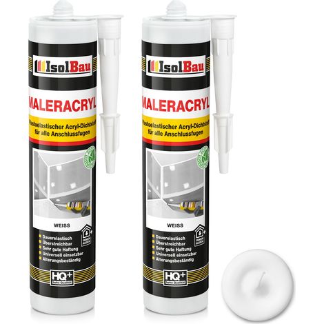 Peinture acrylique blanche IsolBau Maleracryl 2 x 300 ml