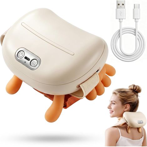 Masseur Cervical à Main Bionique Rechargeable Cou et épaules Masseur Avec batterie 1800mAh 3 Niveaux de Massage (1/5)