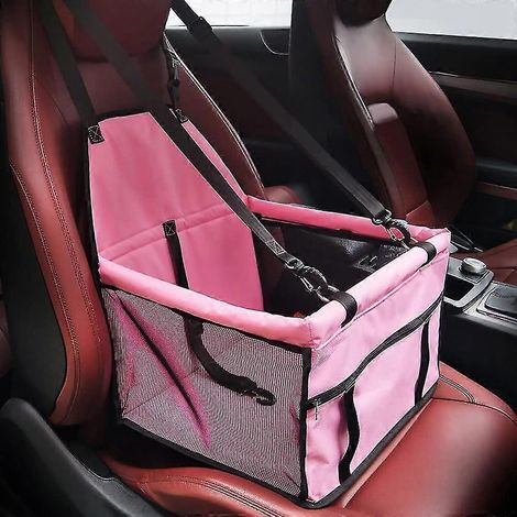 Siège rehausseur pliable pour chat, avec laisse de sécurité, poche de rangement zippée et 2 barres de soutien, pour petits chiens. (1/5)