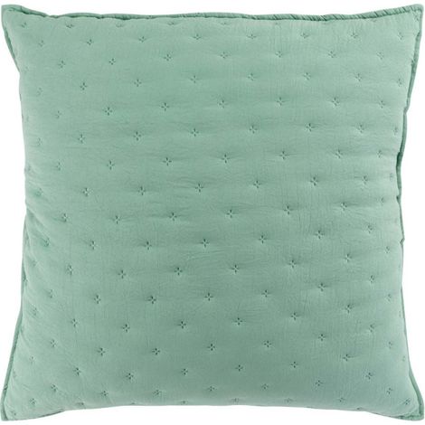 Housse de Coussin "Mellow" 60x60cm Menthe & Blanc (1/5)