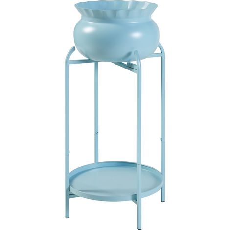 Portavasi da esterno 60 x 27 x 27 cm azzurro 030010331