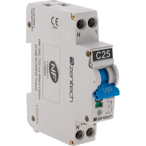 Disjoncteur Hbf 25a Ph/n Protection Différentielle Ph/n 25a - Hbf