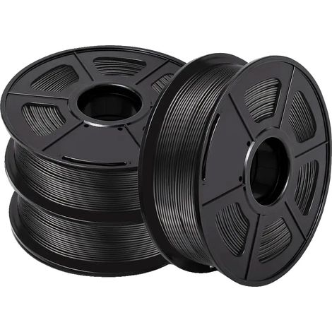 3D-Drucker-Filament, PLA-Material, 1,75 mm Durchmesser, 3 Rollen pro Packung, PLA-BK-3KG (1/2)