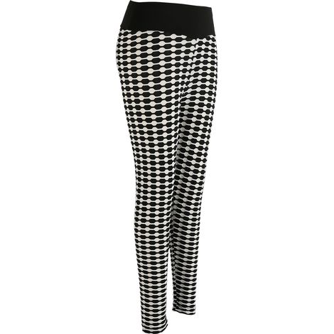 Pantalon de yoga push-up élastique taille haute pour femme, noir et blanc, idéal pour le sport (1/5)