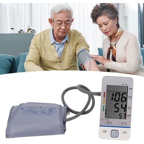 Tensiomètre électronique à diffusion vocale intégrée pour la mesure de la tension artérielle et de la glycémie + kit de bandelettes de test, tensiomètre électronique, tensiomètre et glucomètre entière (1/5)