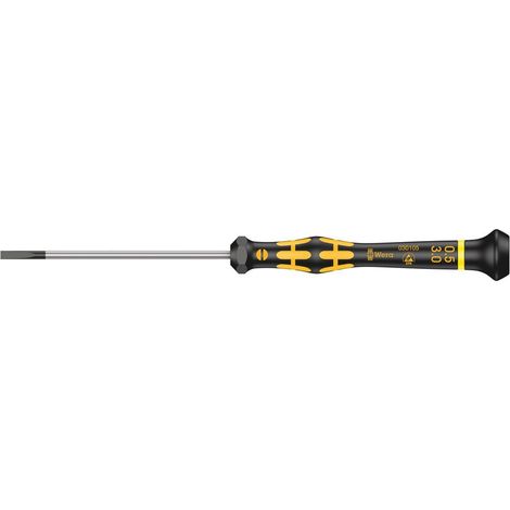 Tournevis pour vis à fente, 0.50 x 3.0 x 80 mm, Noir/jaune (1/5)