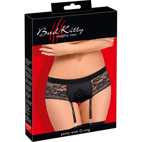 Bad Kitty – Sexy Spitzen-Strap-On mit Strumpfhaltern S (1/5)