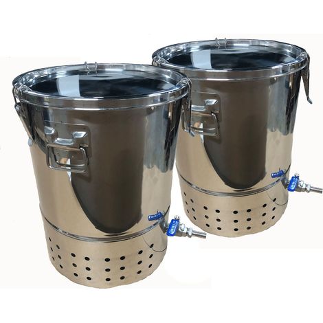 30L Double Deluxe Stainless Steel Bokashi Composter (1/2)