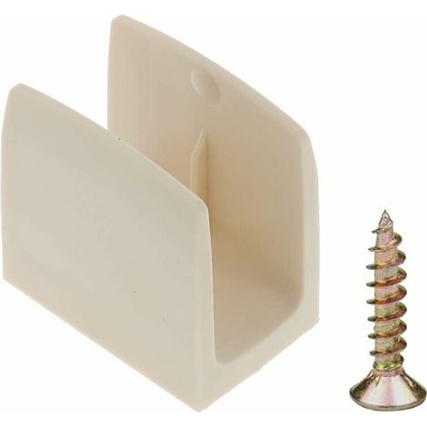 Clip bloqueur de manivelle volet Roulant beige Support Guide Manette Plastique 15mm - 18mm Universel fenêtre Mur à Visser (1/5)