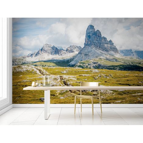 Papier Peint Paysage - Plaine et Montagnes Majestueuses - 150 x 250 cm (1/2)