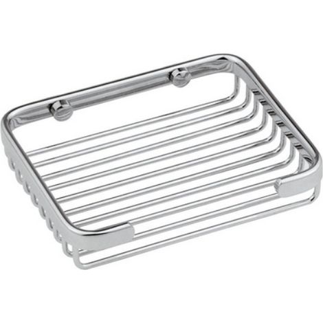 PORTASAPONE RETTANGOLARE IN OTTONE CROMATO LUNGHEZZA CM 20 LxHxP -205x30x115 mm REMER