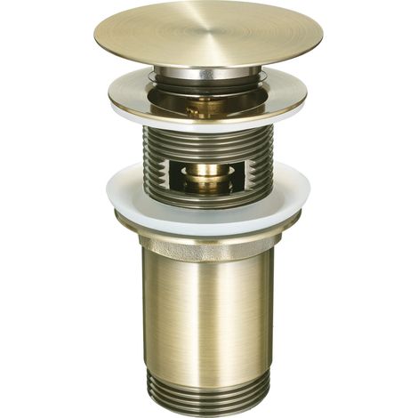 Bouchon pour lavabo ou bidet avec manchon - universel en laiton NHC M10U (1/5)