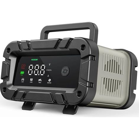 12V/24V Chargeur de Batterie Intelligent, Charger Battrie Voitures avec Automatique Réparation et Écran LCD, Maintien Chargeur pour Voiture Moto Camion,AGM,Gel,SLA,20A, gris (1/5)