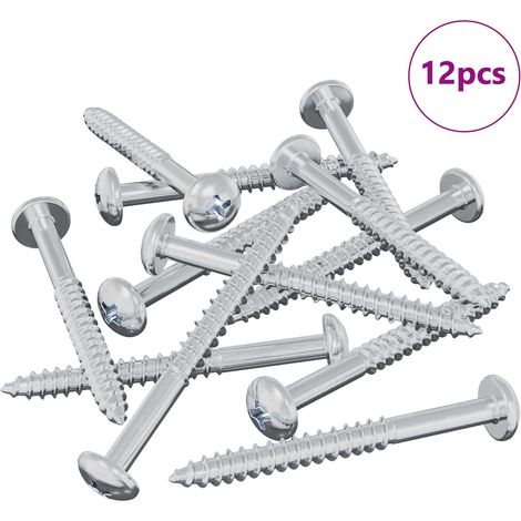 Holzschraube 12 pcs Silber 9,8 x 53 mm Stahl vidaXL