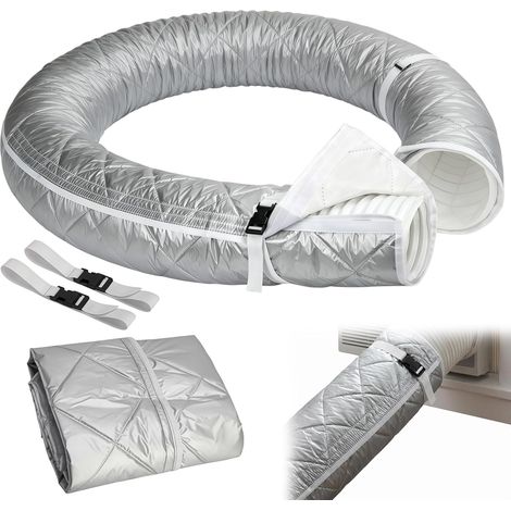 Housse de tuyau de climatisation 58 x 147 cm Réutilisable Étanche Isolation du tuyau de climatisation Portable Avec sangle (1/5)