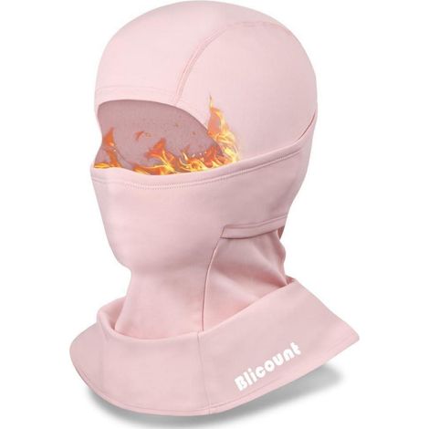 Sturmhaube Winter Balaclava Damen Herren Winddicht Warm Atmungsaktiv für Ski Motorrad Rosa (1/5)