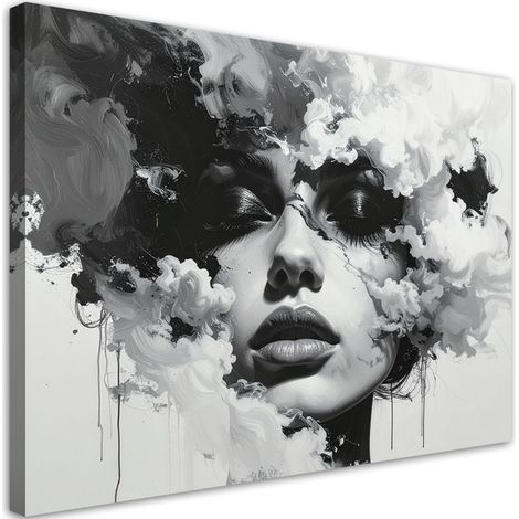 Quadro su tela, Donna in bianco e nero, 30x20 (1/5)
